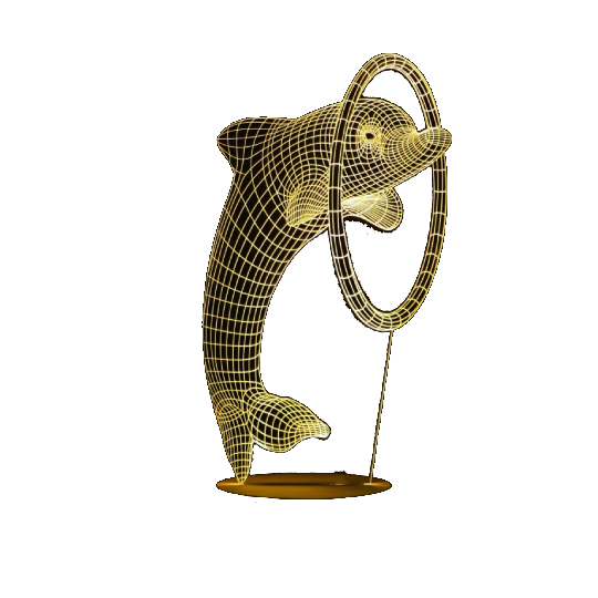 Flat 77% off on Dolphin Design Acrylic & Wood Base LED Table Lamp (With Rechargeble Battery)